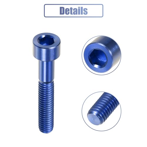 Perno azul M6 x 35 para bicicleta uxcell tornillo universal de repuesto 6