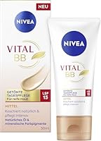 NIVEA VITAL BB Getönte Tagescreme mit LSF 15, Gesichtspflege für natürliche Deckkraft dank mineralischen Farbpigmenten, Gesichtscreme für reife Haut (50 ml)