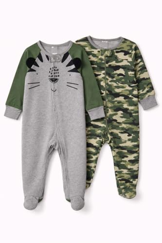 Image of TuddyBuddy 100% Cotton Multi Color Zipper Romper Sleepsuit /Romper /Jumpsuit for Baby Boy & Baby Girl