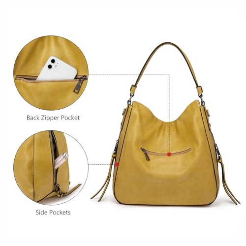 Bolso Hobo Crossbody grande para mujer de cuero sintético miniatura 4