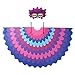 iEFiEL Costume da Pappagallo Reale per Bambini Carnevale Talking Bird Chiffon Ali di Pavone Fata dell'Uccello Ali Piumate con Maschera di Halloween Regalo Fancy Cape Colorato C Taglia unica