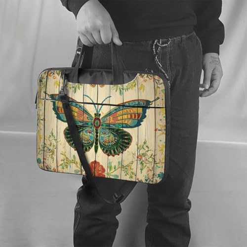 Bolso Vintage de Madera para Laptop 14" Impermeable miniatura 2
