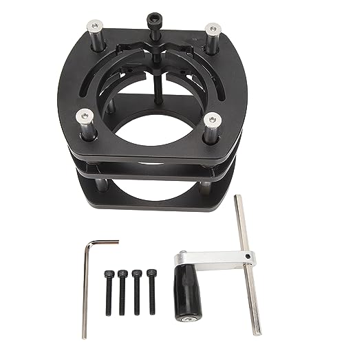 Aluminum Alloy Router Lift Table Base with 4 Jaw Clamping, DIY Woodworking Router Lift System for Small Trimming Machines