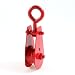 Aexit 0.05 Ton Material Handling Metal 30mm Dia Single Sheave Swivel Eye Rope Snatch Blocks Pulley Red