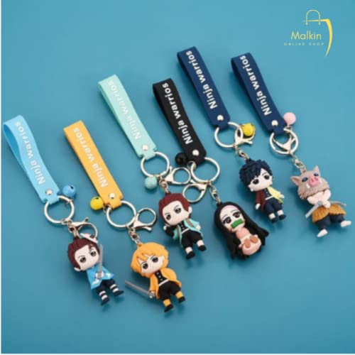 Image of MALKIN Rubber Keychain | Demon Slayer Action Figure | Anime Merch | Tanjiro (Multicolor)