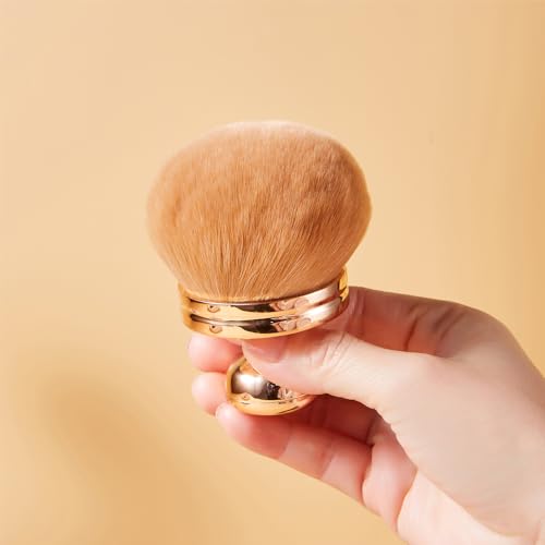 COSHINE Extra Large Rose Gold Self Tanning Blend Brush, 3 Inch Width Professional Kabuki Powder, Foundation, Blusher, Bronzer, Self-tanner Face and Body Brush - Image 6