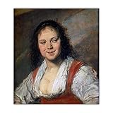 Reproducciones de pinturas de Frans Hals Impresión en lienzo 'La niña gitana'. cuadros, carteles y artes decorativas 80x88cm Sin marco