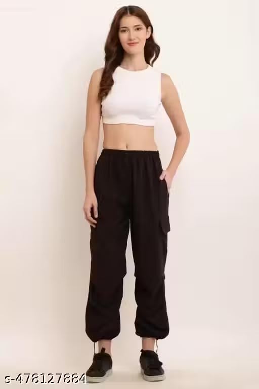 Image of Men's Cargo Jogger Pants with Elastic Waist and Drawstring