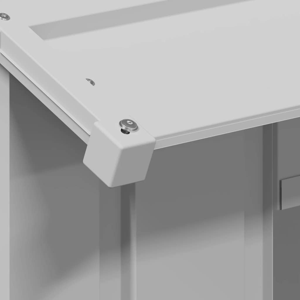 Caseta para perros con techo de acero galvanizado, 85 x 107 x 81 cm, construcción robusta para perros, entrada práctica, diseño sin fondo para facilitar la limpieza y drenaje, versátil