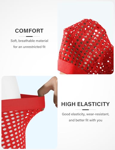 Arjen Kroos Mens Boxer Briefs Breathable Hot Mesh Underwear3