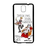utaupia Coque pour Samsung Note 3 Silicone j'peux Pas j'dois Garder Mon Chien Pas Cher Bande dessinée Texte Chiot Humoristique Cartoon Je Galaxy