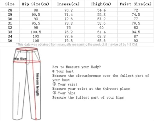 Men‘S Stretchy Denim Jeans Tearing Patchwork Holes Ripped Denim Elastic Waist Slim Fit Straight Trousers4