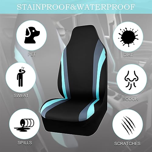 Image of CAR PASS Line Rider Neoprene Waterproof Car Seat Cover Full Set Universal Fit