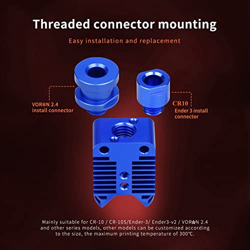Upgrade Ender3 Keramik Heizkern CHC Hotend 24V Kupfer Heizblock Titan Heatbreak Verbesserte Düse Kompatibel mit Voron 2.4 Ender 3 V2 Pro CR10 Ender 5 Pro/Plus Ender 6 3D Drucker