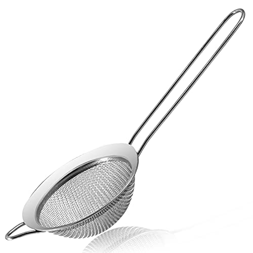 Anaeat Fine Mesh Strainers - Premium Stainless Steel Colander Sieve Sifters, with Durable Mesh and Sturdy Handle, Excellent for Sifting Dry Ingredients, Flour, Pastas, Rice, Tea (10cm）