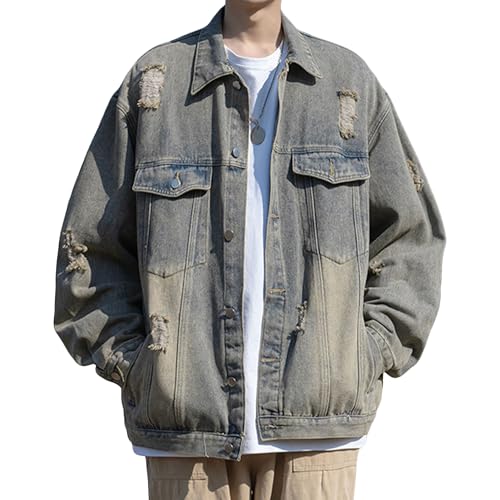Chaqueta de mezclilla para hombre DGHM-JLMY azul talle M miniatura 1