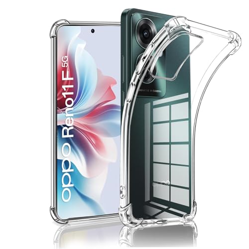 Funda OPPO Reno 11 F 5G: Protección y Estilo para tu Nuevo Teléfono Móvil LYJERRY 1Pcs Funda OPPO Reno 11 F 5G Funda Capa Antigolpes Fundas Carcasa Silicona Funda antirotura Clear