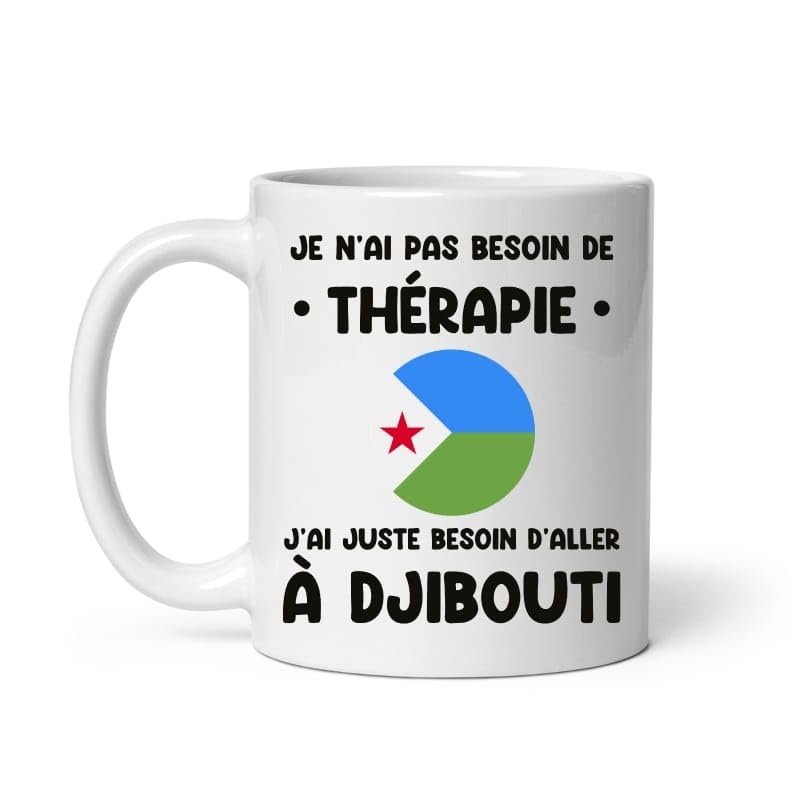 MugSmile Mug Djibouti thérapie drôle vacances départ voyage Tasse Djibouti