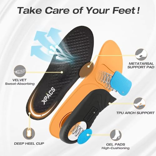 XPACS Men's Orthopedic Leather Dress Walking Shoes: Comfortable Plantar Fasciitis Arch Support Sneakers, Casual Business Work Adjustable Fit Orthotic Flat Feet Oxfords for Heel Foot Pain Relief4