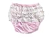 Haian Adult Frilly Plastic Rumba Incontinence Pull-on Plastic Pants with White PVC Frilly (XX-Large, Baby Pink)