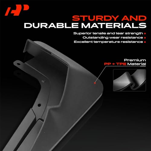 Image of A-Premium Mud Flaps Compatible with Mercedes-Benz W167 Series GLS450 GLS580 2020 2021 2022 2023 2024, No Drilling Required Mud Guards with Hardware Accessories, Set of 4 Front and Rear