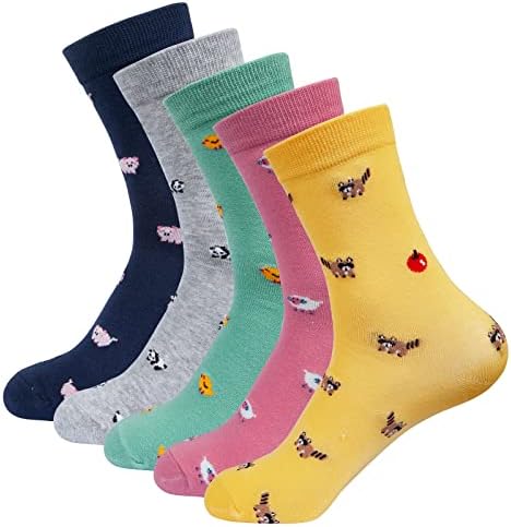 DiaryLook Womens Socks Funny Cute Animal Socks Cat Dog Socks Cotton Casual Ladies Socks Gifts for women