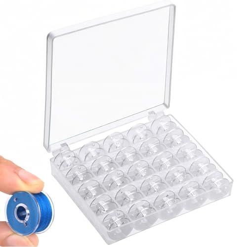 Bobinas de bordado | 25 piezas accesorios para máquina de coser - Bobinas de de bordar clase 15 | Para manualidades, joyas, ropa de adultos, cuentas y organización de accesorios