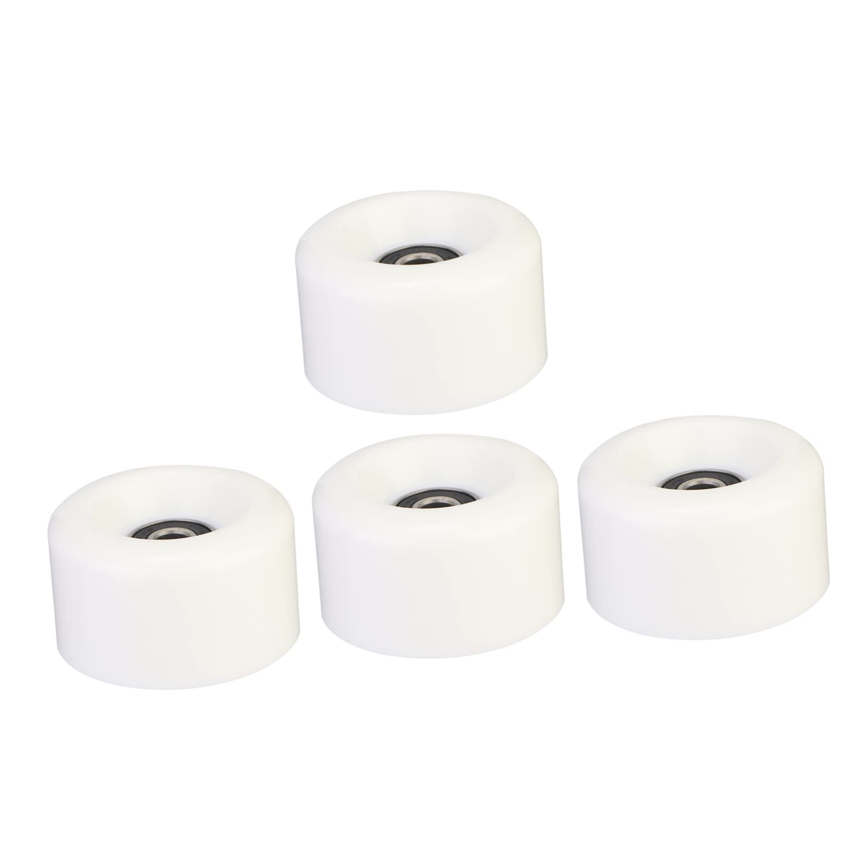 WHAMVOX Indoor Roller Skate Wheels White 4 Pack Double-row Wear-resistant Pu Wheel Accessory