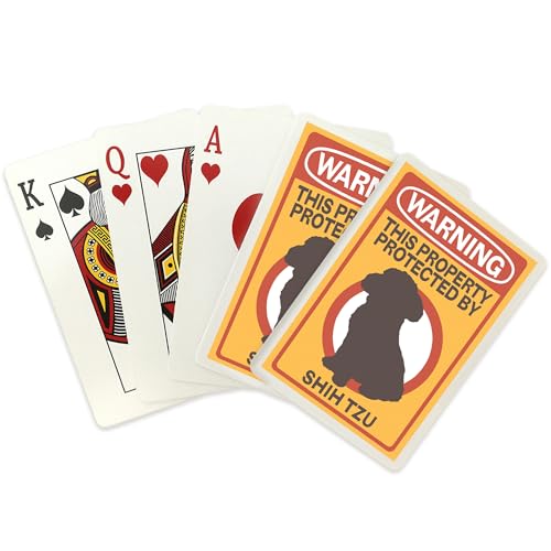 Baraja de 52 cartas Póker Lantern Press Shih Tzu miniatura 2