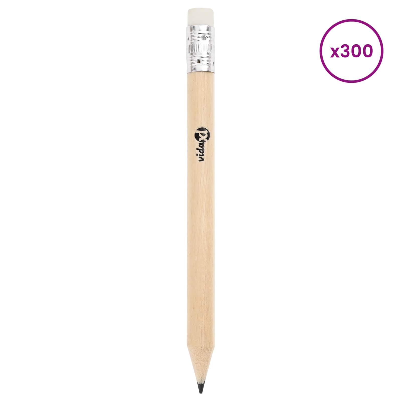 300er Set HB Bleistifte mit Radiergummi, Holzstifte mit Radierer, 0,7 x 10 cm, Vorgeschärfte Schreibstifte für Büro und Schule