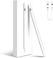 Caneta Digital Stylus Touch Screen Recarregável USB, Alta Precisão, Ponta Fina 1.5mm, Compatível iOS e Android