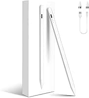 Caneta Digital Stylus Touch Screen Recarregável USB, Alta Precisão, Ponta Fina 1.5mm, Compatível iOS e Android