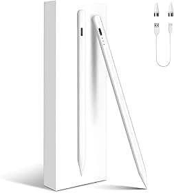 Caneta Digital Stylus Touch Screen Recarregável USB, Alta Precisão, Ponta Fina 1.5mm, Compatível iOS e Android