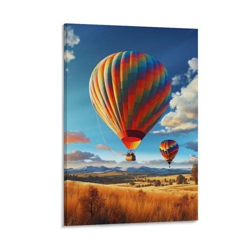 Impression sur toile montgolfière décoration murale chambre et couloir