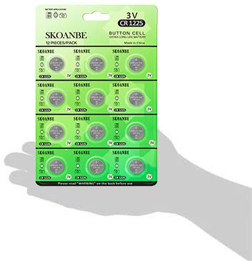 Pilas SKOANBE CR1225 Litio 3V Paquete 12 unidades miniatura 5