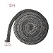 2M 14mm Black Fiberglass Stove Rope Seal, High Temperature Door Gasket Cord For Wood Burning Stoves Fireplaces Boilers Industrial Ovens(14mm)
