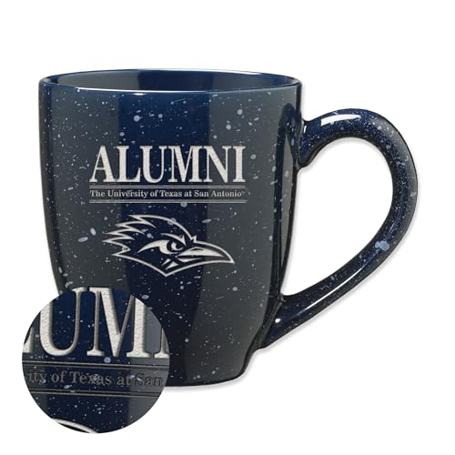 Rico Industries Tasse à café en céramique mouchetée gravée au laser de l'équipe de la NCAA Texas-San Antonio Roadrunners UTSA Alumni 473 ml