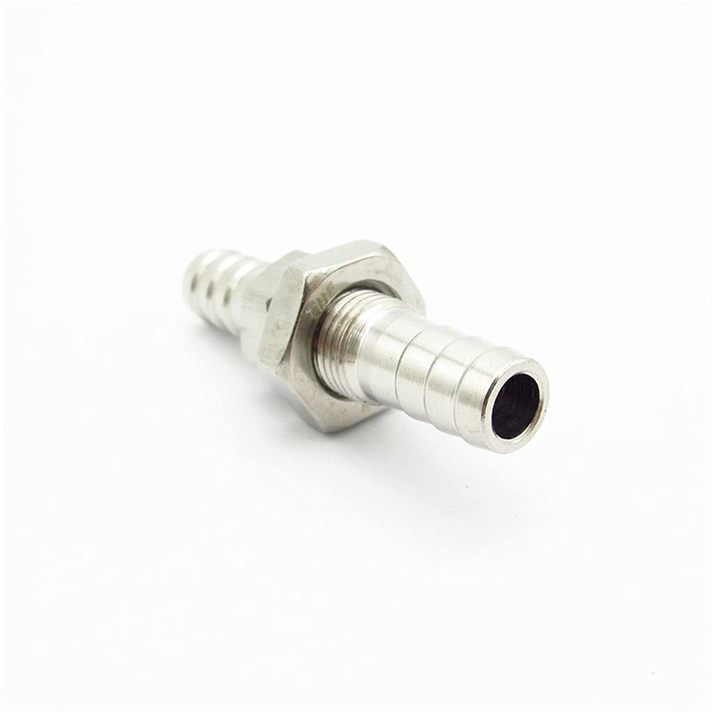 Conexión de agua, 1 pieza 4 mm, 6 mm, 8 mm, 10 mm, 12 mm, 14 mm, 16 mm, 19 mm, conector de mamparo con púas for manguera, adaptador de conectores de acoplador de instalación de tubería de tubo de púas