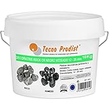 DECORATIVE ROCK Canto rodado (NEGRO VETEADO 12-25 mm) de TECNO PRODIST - (10 kg) - Piedra decorativa blanca jardín, para exterior y decoración en interior jarrones o jardineras, natural