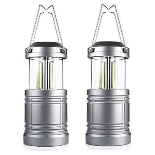 2 Pack LED Camping Lantern with Magnetic Base As Seen on TV Collapsible Lanterns - Survival Kit for Hurricane, Emergency, Storm, Power Outage