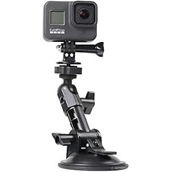 Ventosa Gopro Coche SUREWO Soporte de Ventosa para cámara de salpicadero Compatible con GoPro Hero 10/9/8/7 Negro/Plata/Blanco, dji Osmo Action, APEMAN, Campark, Crosstour, AKASO y la mayoría de cámaras de acción