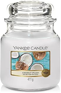 Yankee Candle Scented Candle | Coconut Splash Medium Jar Candle| Burn Time: Up to 75 Hours
