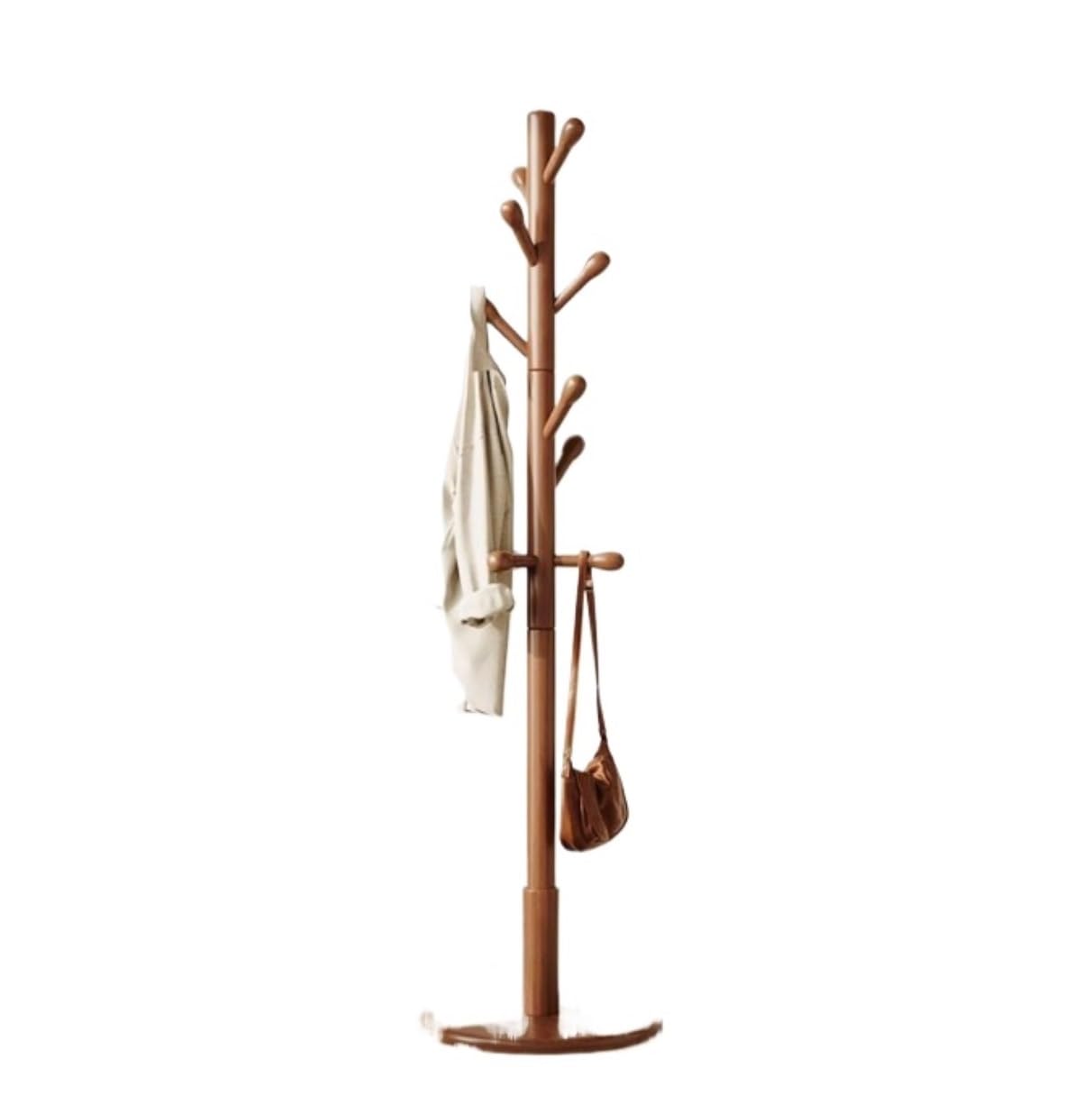 IWENZHKPA Coat Rack Wood Coat Rack Creative Classic Stands Tree With 10 Hooks For Home Office Entryway Freestanding(Bruin)
