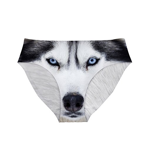 Image of Dellukee Sexy Women Underwear Briefs Breathable Hipster Panty White Alpaca Print