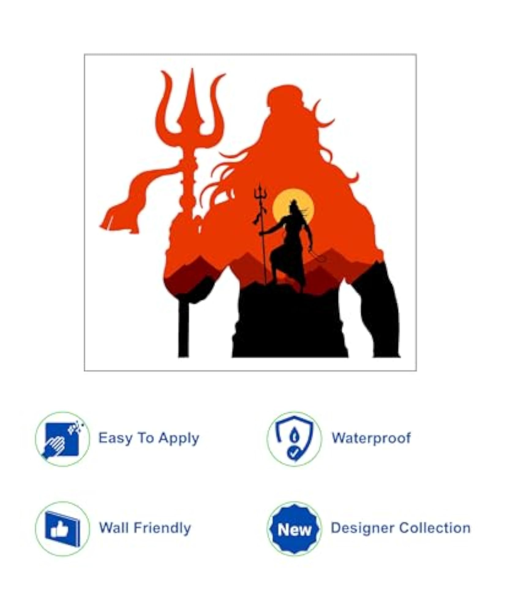 Lord Shiva Decorative Vinyl Wall Sticker for Home