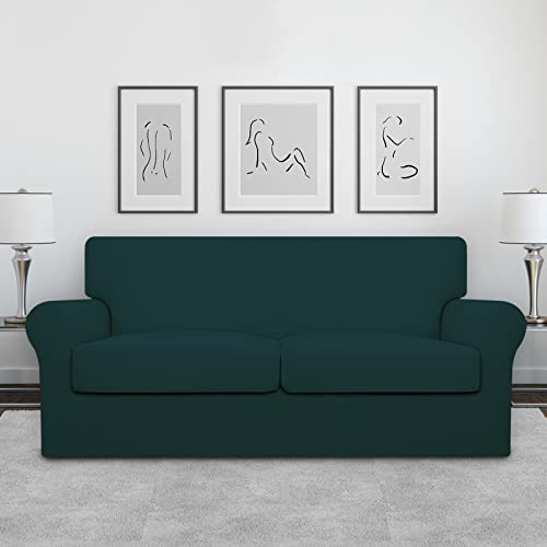 Image of Easy-Going Stretch Oversized Loveseat Couch Cover for 2 Cushion Washable