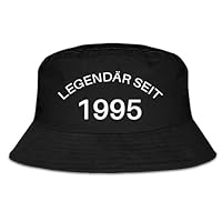 jenich Fischerhut 30 Geburtstag Schwarz “Legendär seit 1995” Bucket Hat Anglerhut Sommerhut geburtstaggeschenk für Damen Herren