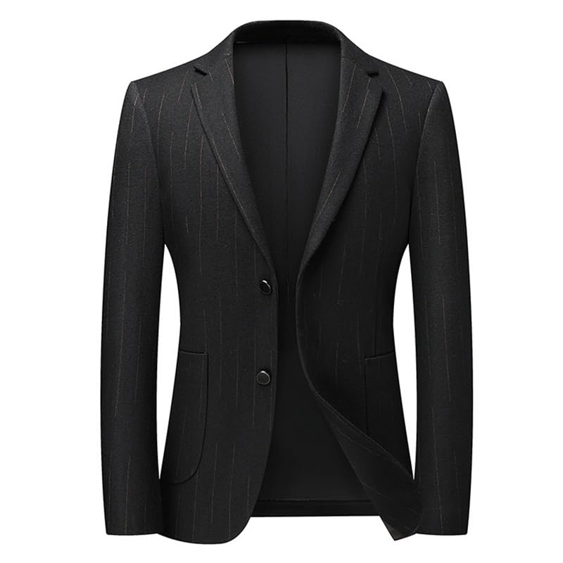 Men's Black Suit Jacket Two Button Slim Fit Sport Coat Business Daily Blazers for Wedding Prom Homecoming