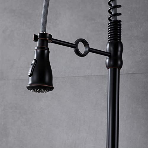 Robinet de cuisine mitigeur évier à ressort noir à levier