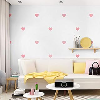 Svsnm Moderna Carta da Parati A Forma di Cuore Amorevole Home Decor Rosa per Soggiorno Camera da Letto Murale 0.53X10M
